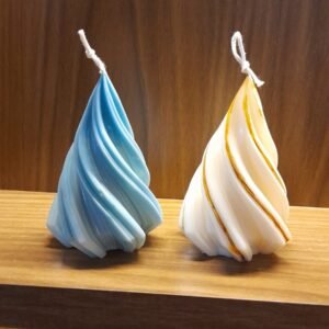 Vela árbol de navidad espiral